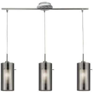 SEARCHLIGHT DUO 2 3LT BAR PENDANT - SMOKED GLASS WITH FROSTED INNER