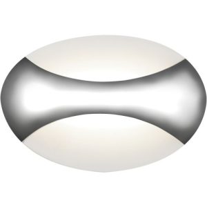 SEARCHLIGHT GLOW LED WALL LIGHT OVAL - CHROME/SAND WHITE