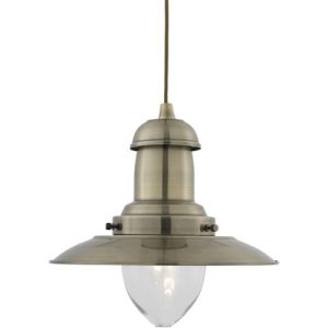 SEARCHLIGHT FISHERMAN CEILING PENDANT - ANTIQUE BRASS