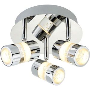 SEARCHLIGHT BUBBLES 3LT LED BATHROOM SPOTLIGHT - CHROME & ACRYLIC, IP44