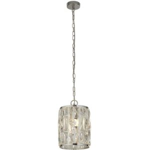 SEARCHLIGHT BIJOU CEILING PENDANT - CHROME & CRYSTAL GLASS