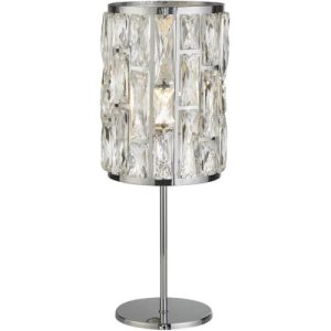 SEARCHLIGHT BIJOU TABLE LAMP - CHROME & CRYSTAL GLASS