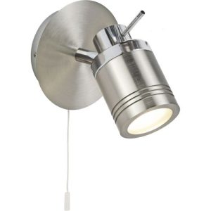 SEARCHLIGHT SAMSON BATHROOM SPOTLIGHT- SATIN SILVER, IP44
