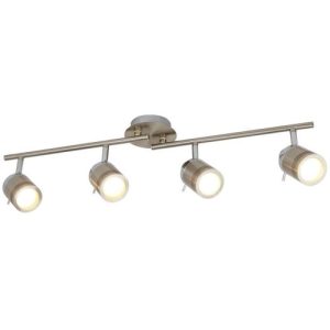 SEARCHLIGHT SAMSON 4LT SPLIT BAR SPOTLIGHT - SATIN SILVER, IP44