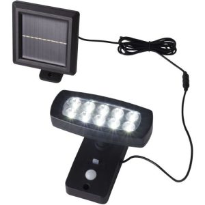 SEARCHLIGHT SOLAR OUTDOOR SPIKE - BLACK METAL & WHITE POLYCARBONATE