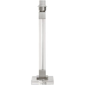 SEARCHLIGHT BASE ONLY SCARBOROUGH TABLE LAMP, SATIN NICKEL METAL&CRYSTAL