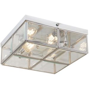 SEARCHLIGHT PISA 2LT FLUSH -CHROME WITH CLEAR BEVELLED GLASS