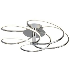 SEARCHLIGHT BARDOT 5LT LED CEILING PENDANT - CHROME
