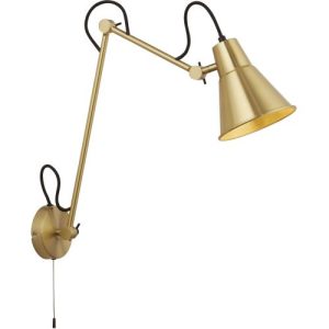 SEARCHLIGHT SWING ARM WALL LIGHT - BRASS METAL