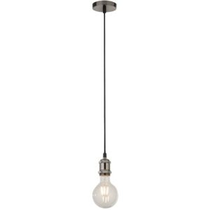 SEARCHLIGHT SATIN SILVER 1LT CABLE SUSPENSION - 1.5MTR BLACK CABLE