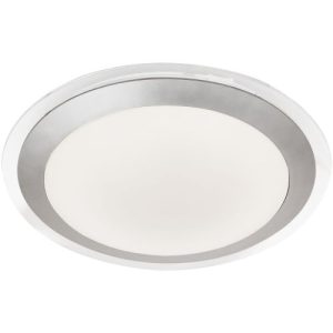 SEARCHLIGHT CHESTER LED BATHROOM FLUSH - ACRYLIC & SILVER METAL, IP44