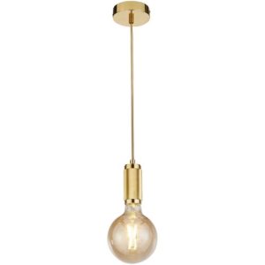 SEARCHLIGHT SUSPENSION CABLE - KNURLED GOLD METAL & GOLD BRAIDED CABLE