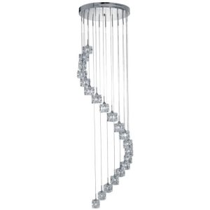 SEARCHLIGHT ICE CUBE LED 20LT MULTI-DROP - CHROME WITH CLEAR GLASS