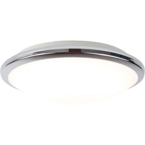 SEARCHLIGHT KNUTSFORD LED FLUSH- CHROME, FROSTED GLASS SHADE, IP44