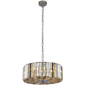 SEARCHLIGHT CHAPEAU 4LT PENDANT/SEMI-FLUSH- AMBER, SMOKE & CLEAR CRYSTAL