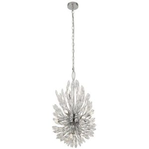 SEARCHLIGHT PEACOCK 14LT CEILING PENDANT - CRYSTAL & METAL