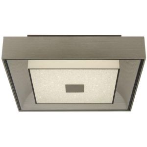 SEARCHLIGHT RHEA LED FLUSH CEILING LIGHT - SILVER & CRYSTAL SAND