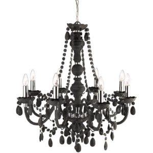 SEARCHLIGHT MARIE THERESE 8LT CEILING PENDANT - GREY GLASS & ACRYLIC