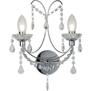SEARCHLIGHT AUTUMN 2LT BATHROOM WALL LIGHT, CHRO