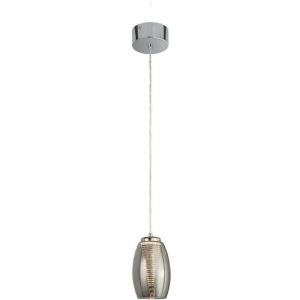 SEARCHLIGHT CYCLONE CEILING PENDANT - CHROME & SMOKED GLASS