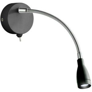 SEARCHLIGHT FLEXY WALL LED ADJUSTABLE WALL LIGHT - BLACK METAL & CHROME