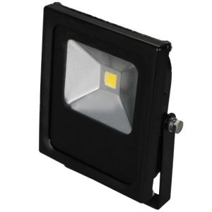 LED 10W=800L SLIM FLOODLIGHT BLACK 3000K