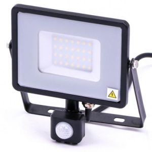 LED 30W=2400L SLIM FLOODLIGHT BLACK 3000