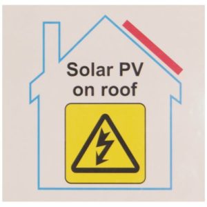 PV ON ROOF LABEL (LOOSE)