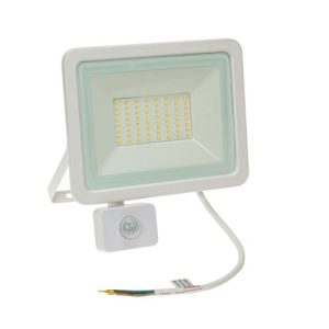 SPECTRUM LED 50W PIR FLOOD LIGHT WHITE 4K COOL WHITE LUX2