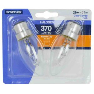 STATUS SC18SES 18W=23W SES HALOGEN CANDLE PK2