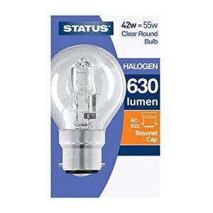 STATUS SGB42BC 42W=55W BC HALOGEN GOLFBALL PK2