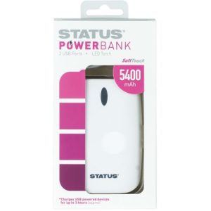 STATUS POWERBANK 5000MAH 2 USB PORTS + TORCH