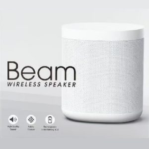 BEAM WHITE WIRELESS RECHARGEABLE SPEAKER