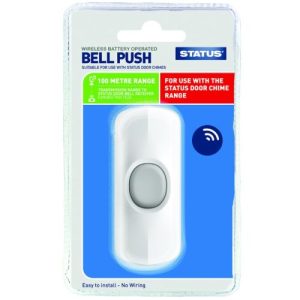 STATUS BELL PUSH - CABLE FREE - IN A CLAM SHELL ( SDBP )