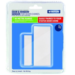 STAT DOOR CHIME WHITE WITH DOOR & WINDOW SENSOR ( SDOORWINS )