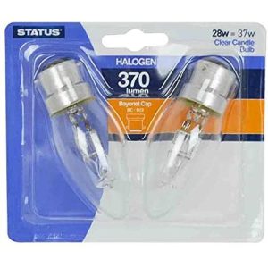 STATUS SC28BC 28W=37W BC HALOGEN CANDLE PK2