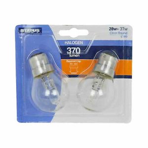 STATUS SGB28BC 28W=37W BC HALOGEN GOLFBALL PK2