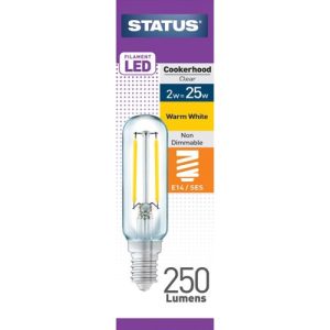STATUS LED FILAMENT COOKER HOOD 2W=30W SES CLEAR WARM WHITE