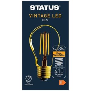 STATUS LED ANT.FILAMENT GLS ES 4.5W GOLD TINT