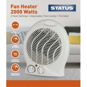 STATUS 0314 2KW UPRIGHT FAN HEATER + STAT