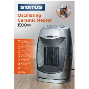 STATUS 1500W CERAMIC FAN HEATER WITH STAT