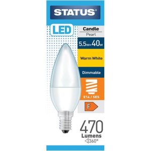 STATUS LED CANDLE 5.5W=40W SES DIM OP WW