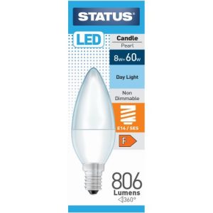 STATUS LED CANDLE SES 8W=806LM.=60W OP DL