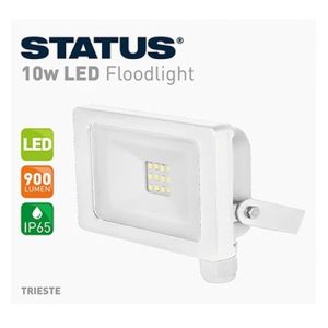 STATUS (NOT-WIRED) 10W=900L LED FLOODLIGHT 6400K IP65 WHITE
