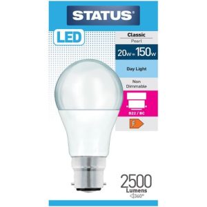 STATUS LED GLS 20W=2500L=150W BC OPAL DAY LIGHT