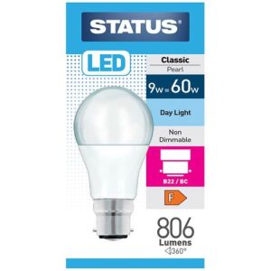 STATUS LED GLS A60 8.5W=806L=60W BC OPAL DL