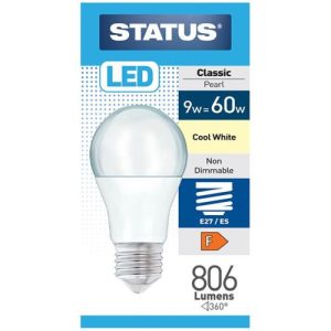 STATUS LED GLS A60 8.5W=806L=60W ES OPAL C/W