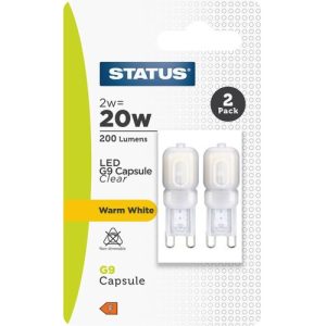 STATUS LED 2W=200L=20W WARM WHITE - 2PK
