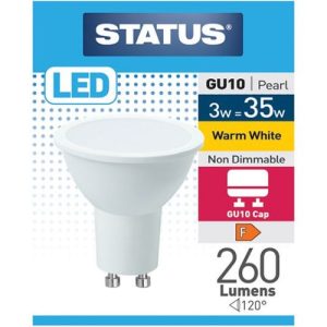 STATUS LED GU10 3W=250L=35W 100° W/W