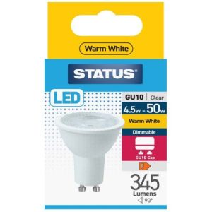 STATUS LED GU10 4.5W=345L=50W 100° DIM WW